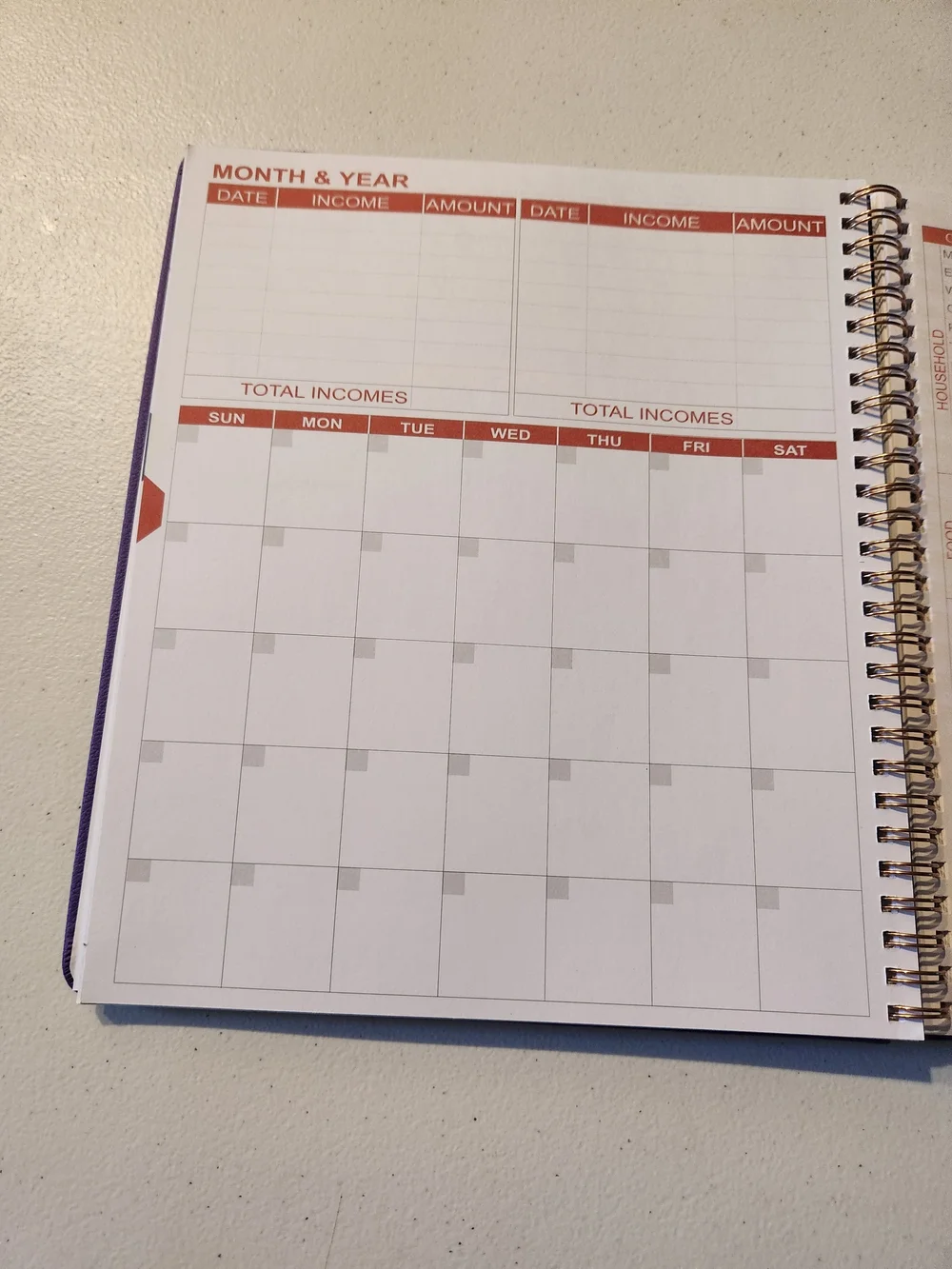 Budget Planner Notebook - Purple